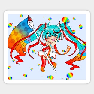 Racing Hatsune Miku chibi (2016 ver.) Magnet